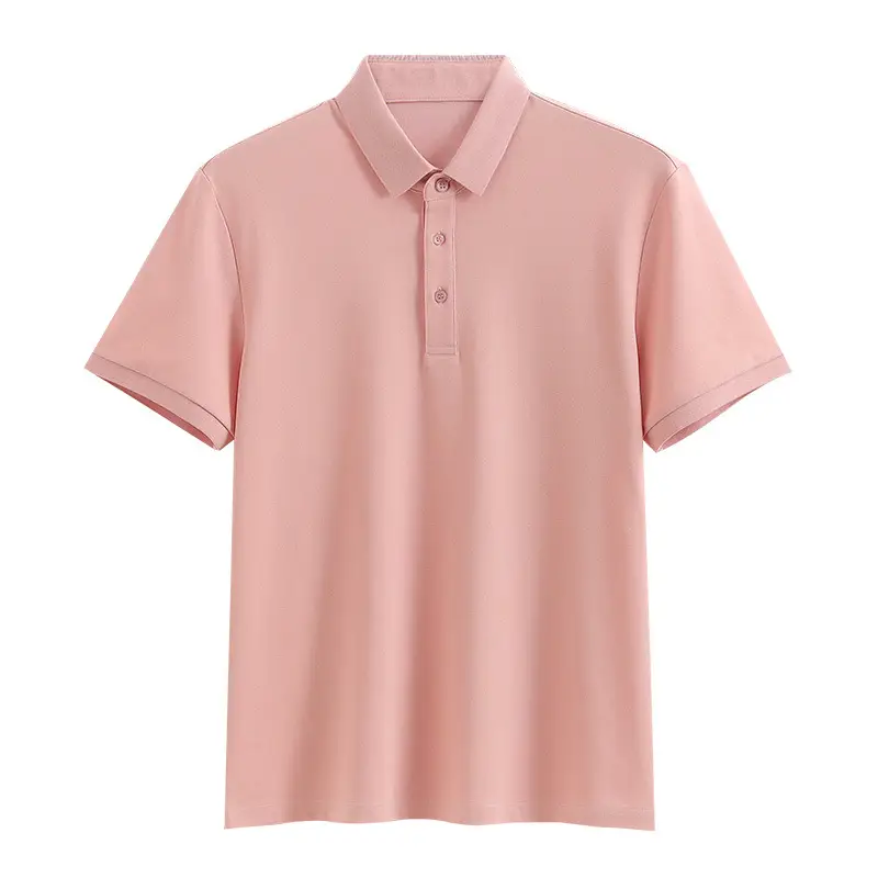 Men's Cotton Polo Shirt Solid Brown - Image 13