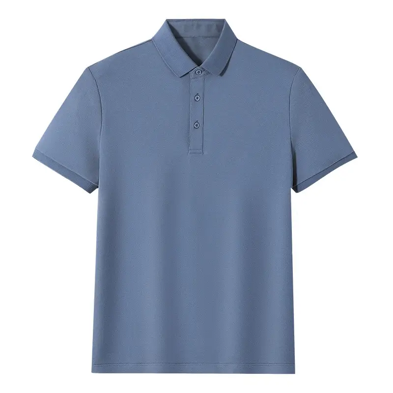 Men's Cotton Polo Shirt Solid Brown - Image 6