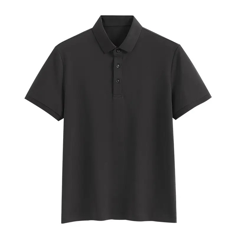 Men's Cotton Polo Shirt Solid Brown - Image 8
