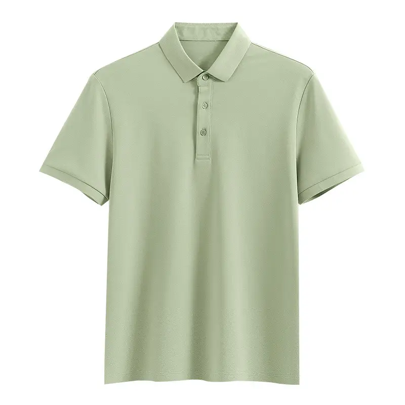 Men's Cotton Polo Shirt Solid Brown - Image 9