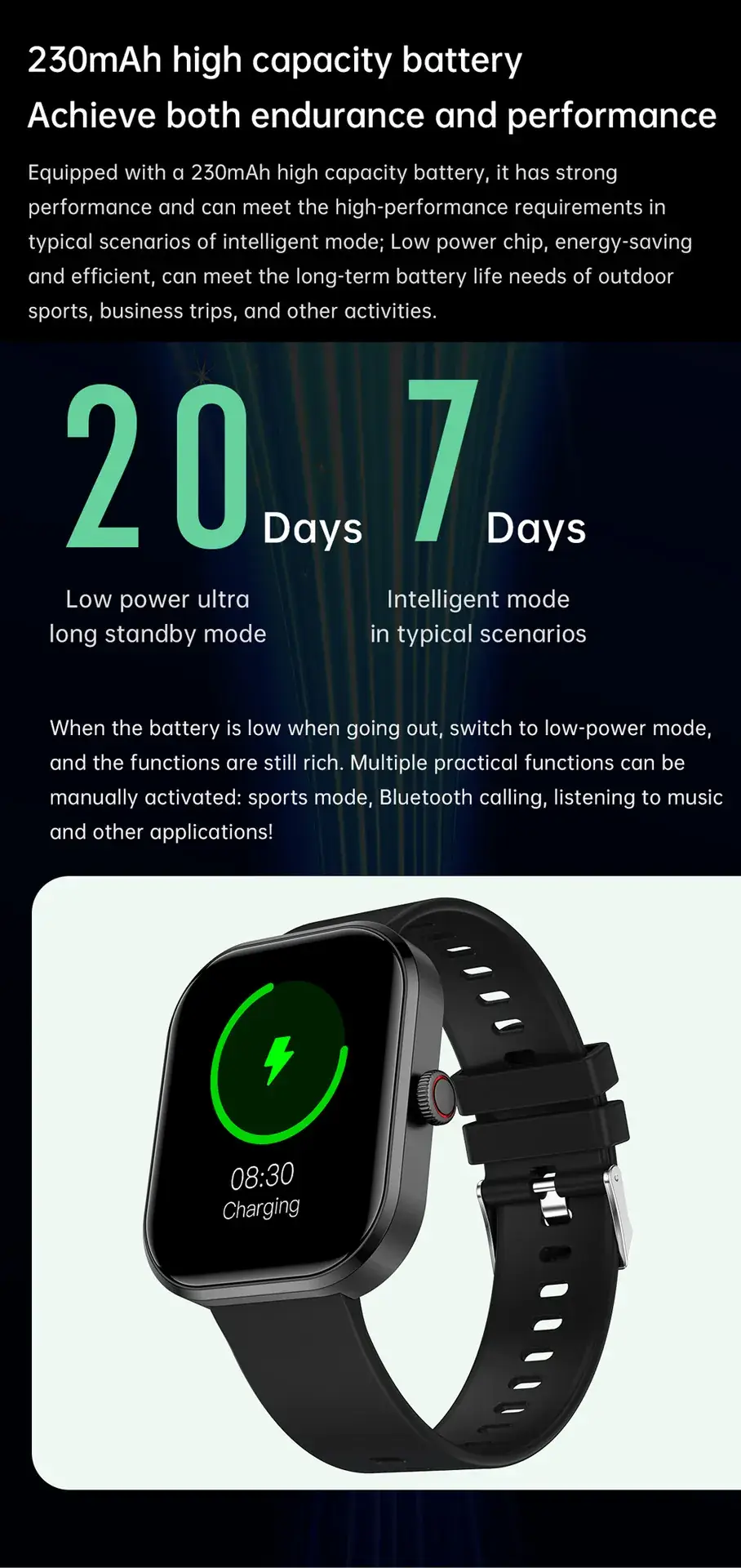 Explosions G21 Smart Watch with Large Screen & Bluetooth — feature 29