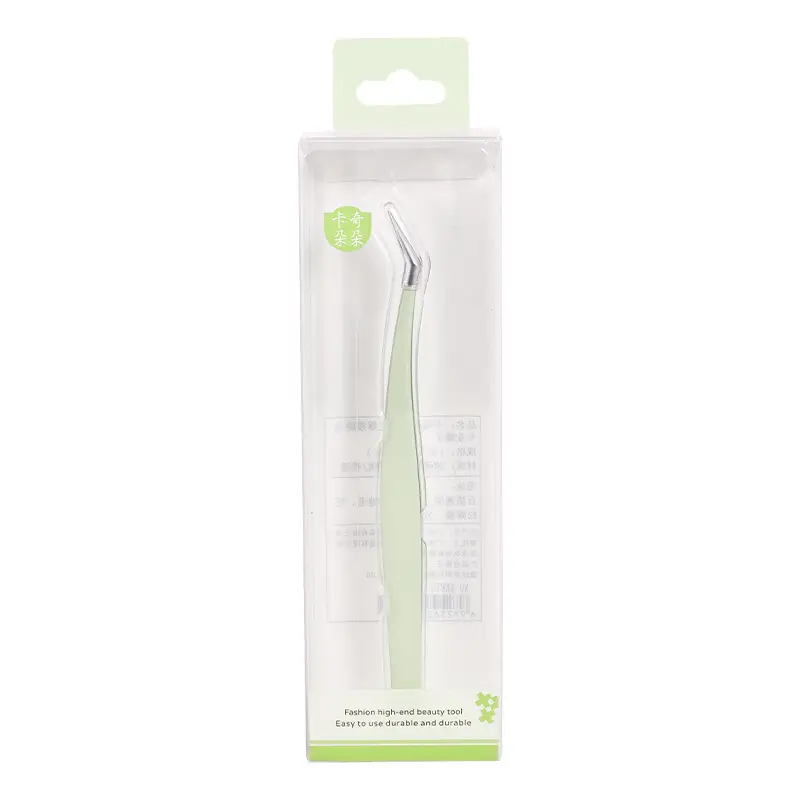 Precision False Eyelash Tweezers Gold Feather Clip - Image 2