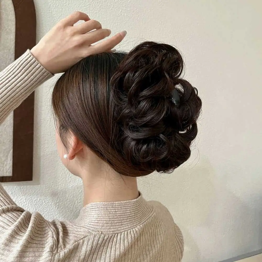 Natural Full-Length Hair Updo Clip Pony for Women — feature 13