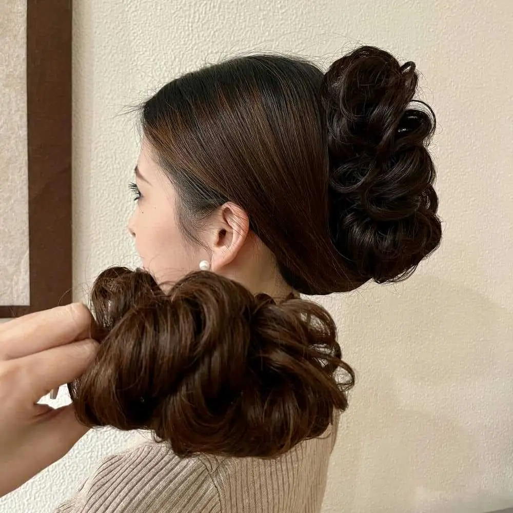 Natural Full-Length Hair Updo Clip Pony for Women — feature 7