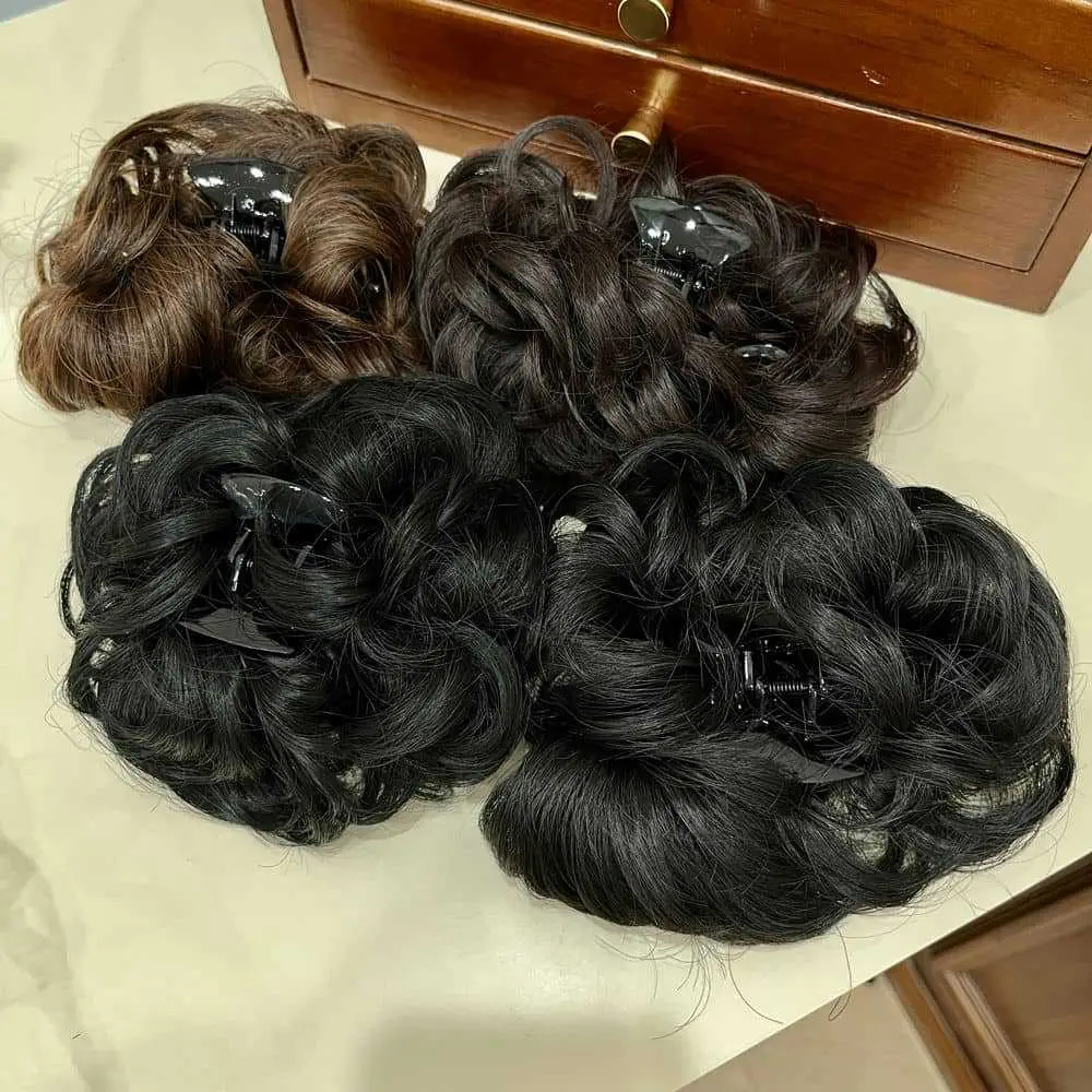 Natural Full-Length Hair Updo Clip Pony for Women — feature 8
