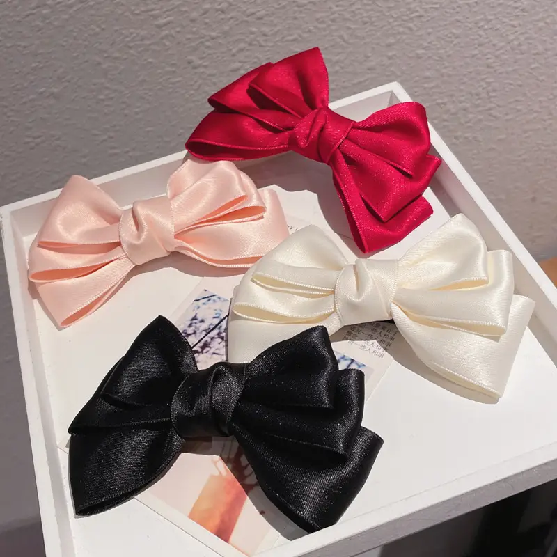 White Bow Hairpin for Girls Autumn Winter - Image 6
