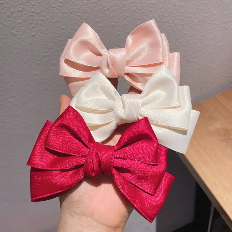 White Bow Hairpin for Girls Autumn Winter - Image 7