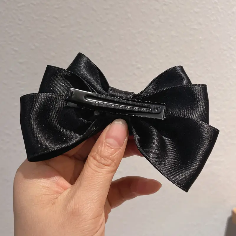 White Bow Hairpin for Girls Autumn Winter - Image 8