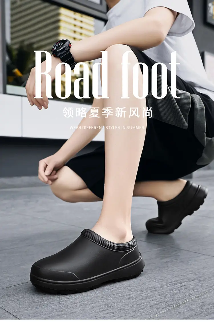 Waterproof Slippers for Female Students, Thick-Soled, Non-Slip, Cold-Proof, Warm, Closed-Toe Slippers, Summer British Style, Height-Increasing, Breathable — feature 1