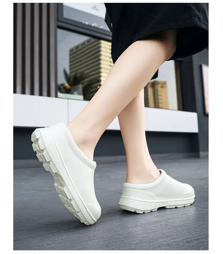 Waterproof Slippers for Female Students, Thick-Soled, Non-Slip, Cold-Proof, Warm, Closed-Toe Slippers, Summer British Style, Height-Increasing, Breathable — feature 19