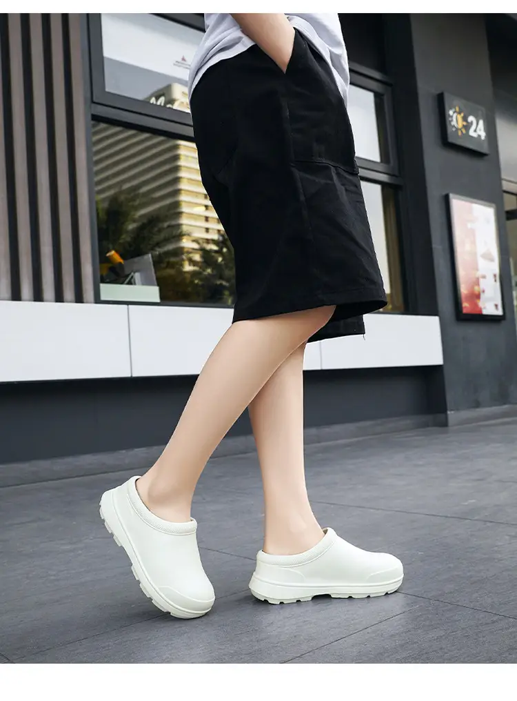 Waterproof Slippers for Female Students, Thick-Soled, Non-Slip, Cold-Proof, Warm, Closed-Toe Slippers, Summer British Style, Height-Increasing, Breathable — feature 20