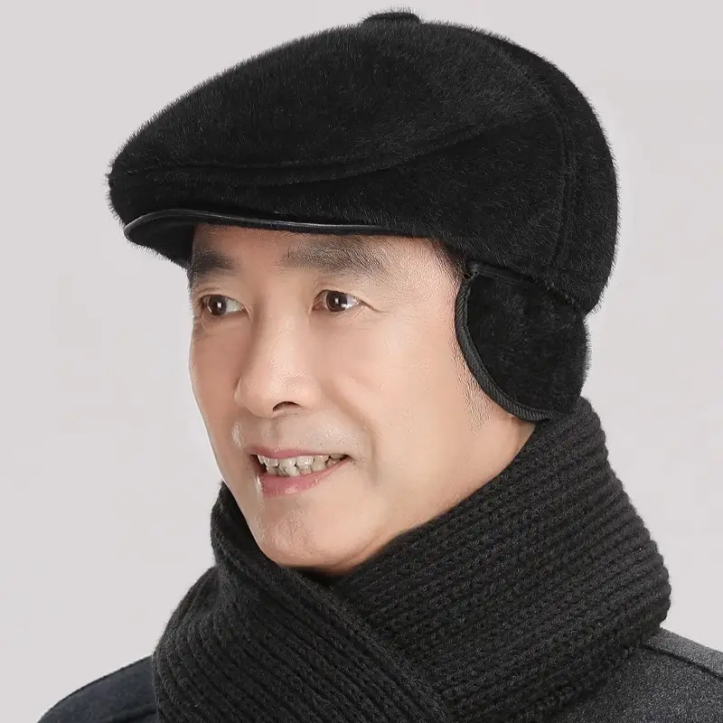 Winter Warm Duckbill Cap for Elderly Men - Image 9