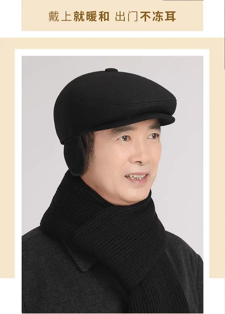 Winter Warm Duckbill Cap for Elderly Men — feature 22