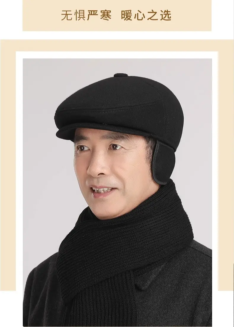 Winter Warm Duckbill Cap for Elderly Men — feature 23