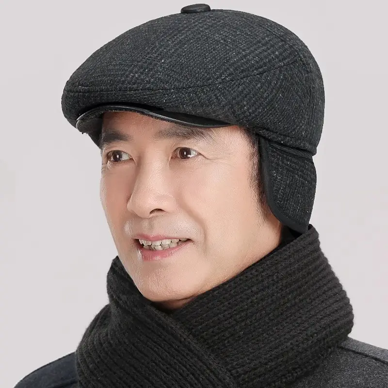 Winter Warm Duckbill Cap for Elderly Men - Image 3