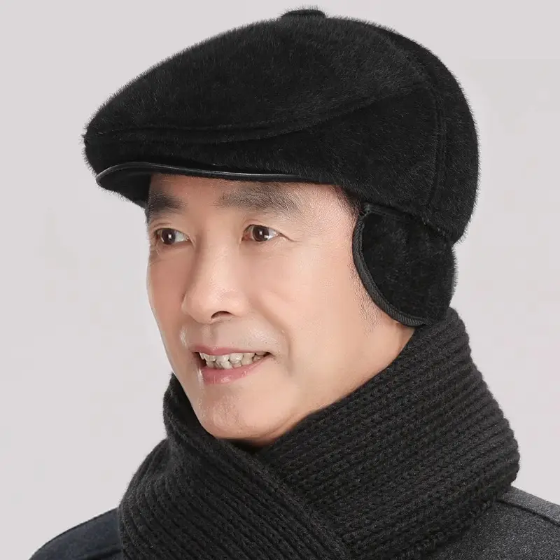 Winter Warm Duckbill Cap for Elderly Men - Image 4