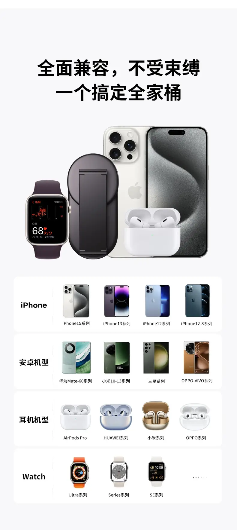 Three-In-One Wireless Charger for Apple 17Pro Devices — feature 17
