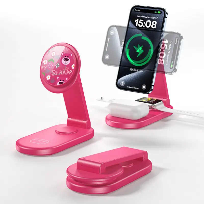 Three-In-One Wireless Charger for Apple 17Pro Devices