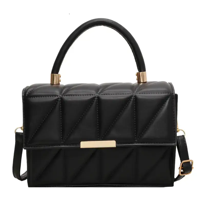Pink Quilted Rhombus Shoulder Bag for Women - Image 10