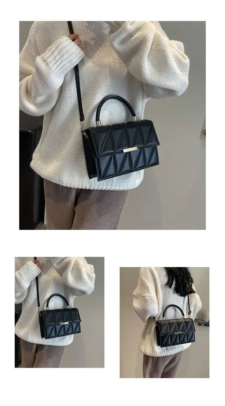 Pink Quilted Rhombus Shoulder Bag for Women — feature 17