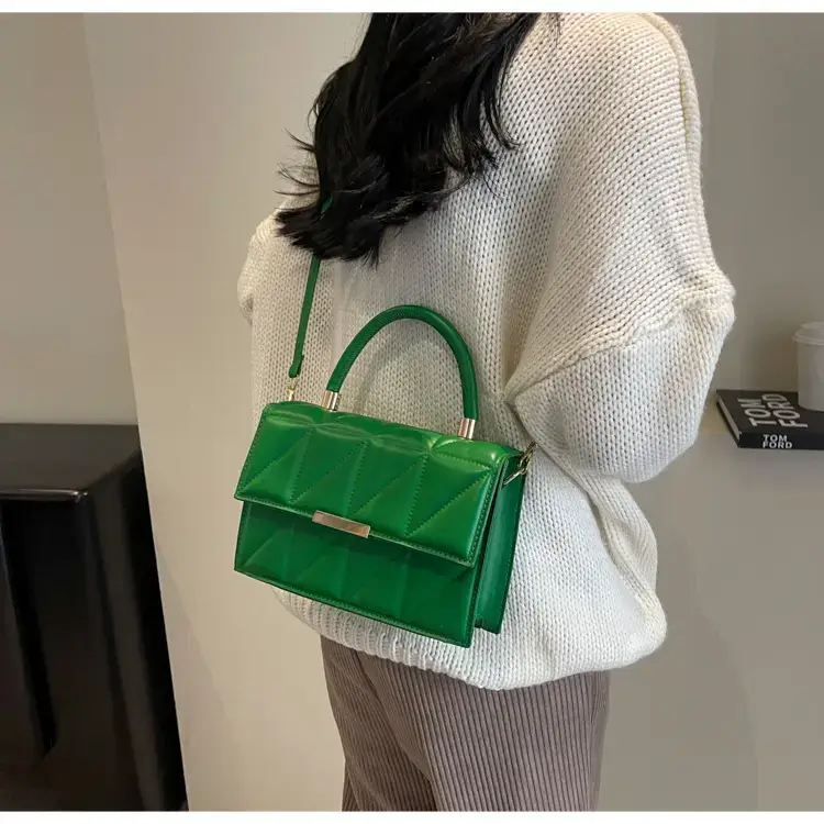 Pink Quilted Rhombus Shoulder Bag for Women — feature 22