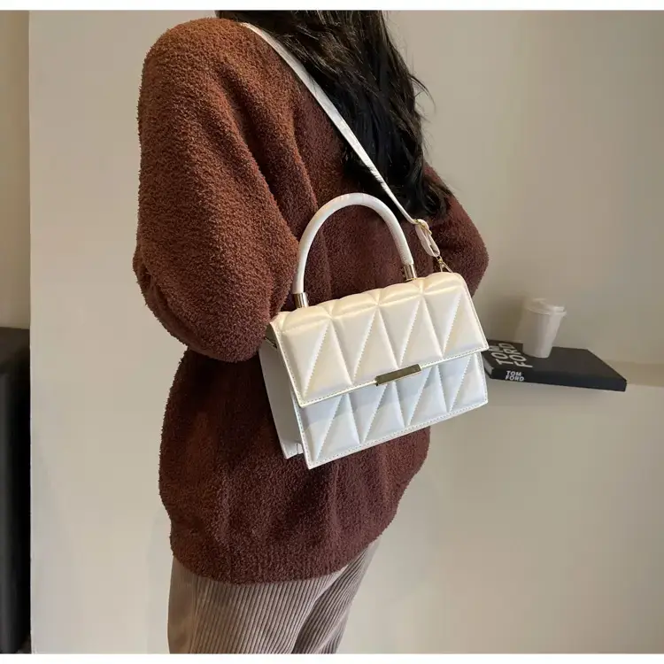 Pink Quilted Rhombus Shoulder Bag for Women — feature 28