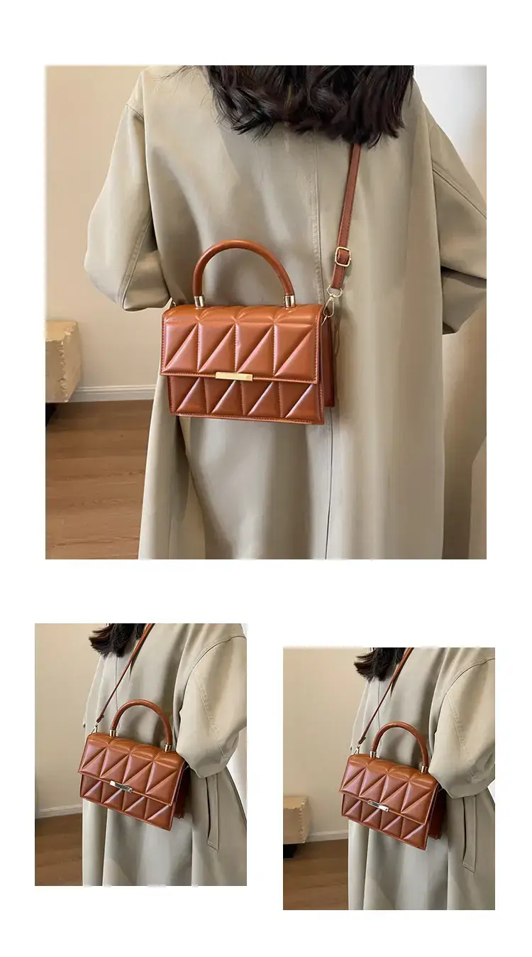 Pink Quilted Rhombus Shoulder Bag for Women — feature 9