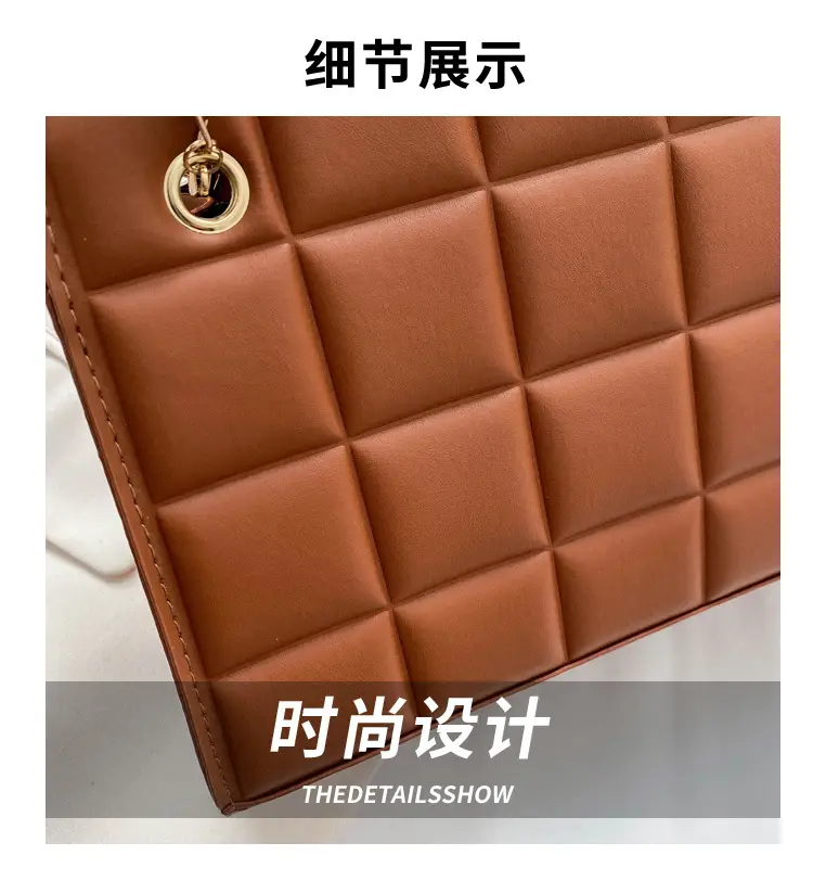 White Quilted Crossbody Bag with Chain Strap — feature 3