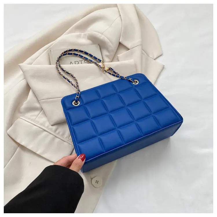 White Quilted Crossbody Bag with Chain Strap — feature 33