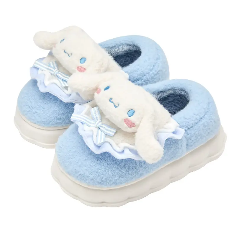 Cinnamon Dog Cute Children's Cotton Slippers for Girls, Winter New Style Indoor Plush Cotton Shoes for Older Kids, Suitable for Outdoor Wear - Image 8
