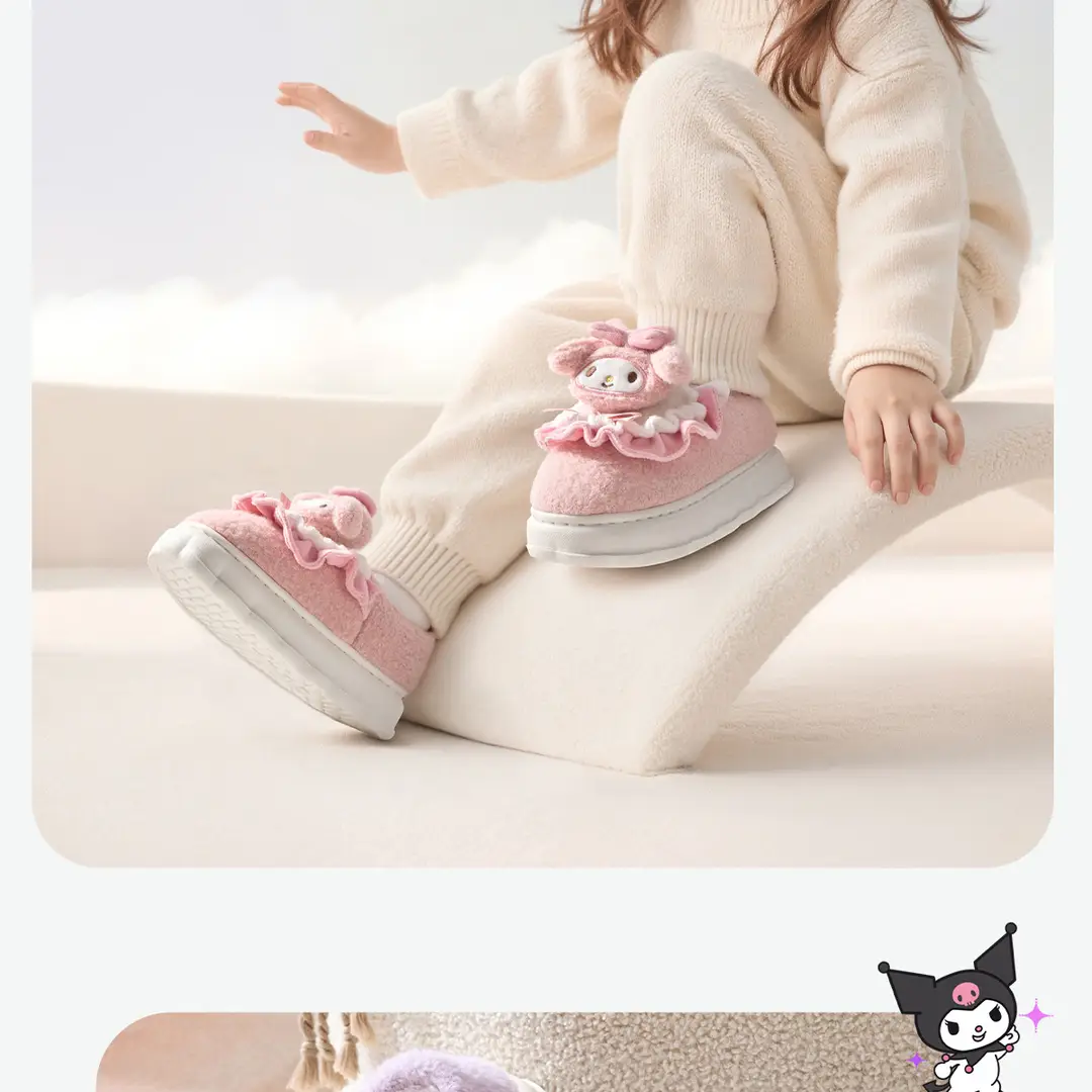 Cinnamon Dog Cute Children's Cotton Slippers for Girls, Winter New Style Indoor Plush Cotton Shoes for Older Kids, Suitable for Outdoor Wear — feature 19