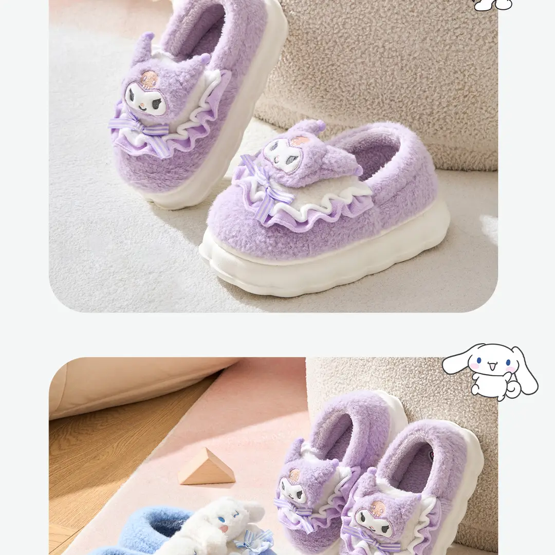 Cinnamon Dog Cute Children's Cotton Slippers for Girls, Winter New Style Indoor Plush Cotton Shoes for Older Kids, Suitable for Outdoor Wear — feature 20