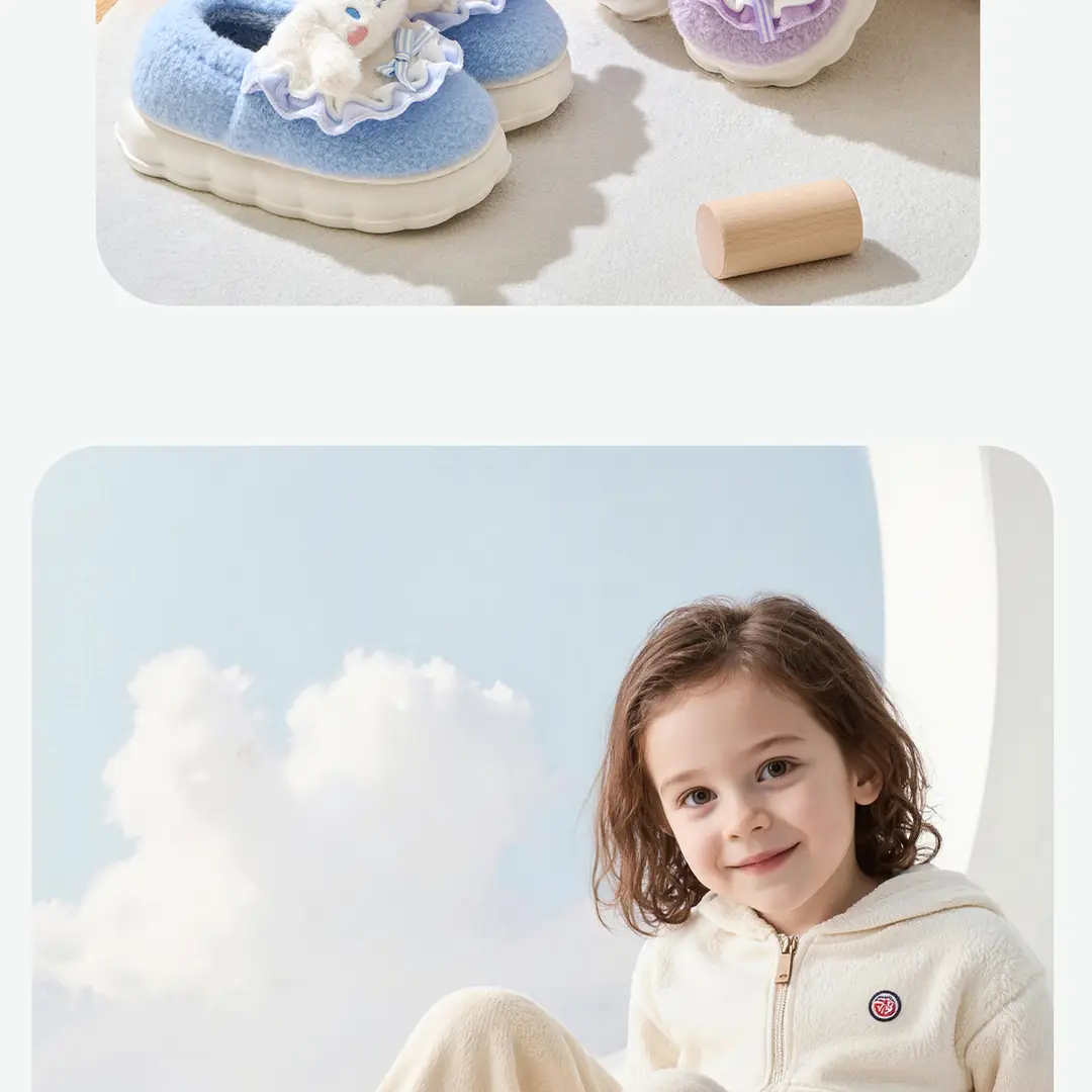 Cinnamon Dog Cute Children's Cotton Slippers for Girls, Winter New Style Indoor Plush Cotton Shoes for Older Kids, Suitable for Outdoor Wear — feature 21