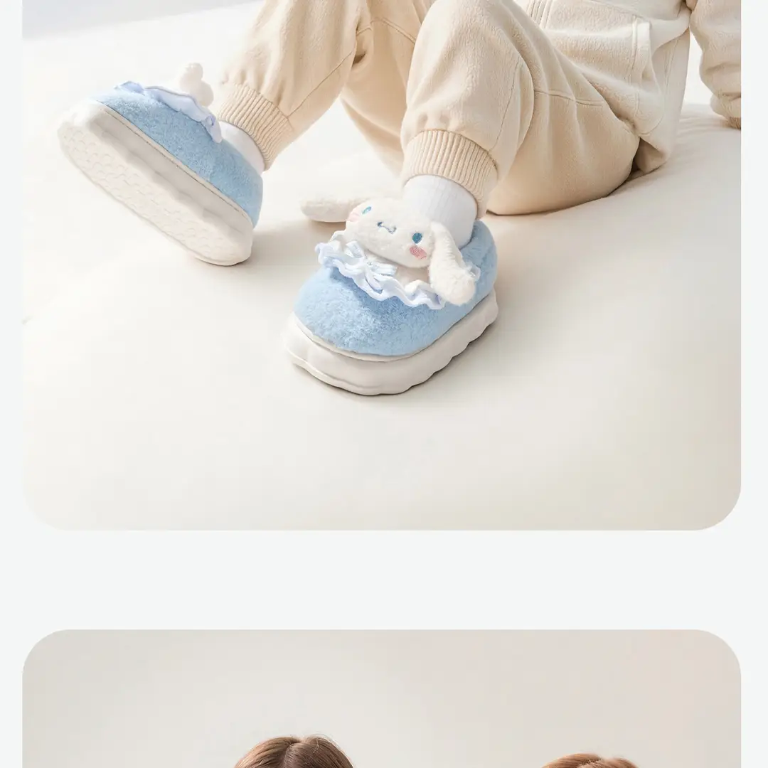 Cinnamon Dog Cute Children's Cotton Slippers for Girls, Winter New Style Indoor Plush Cotton Shoes for Older Kids, Suitable for Outdoor Wear — feature 22