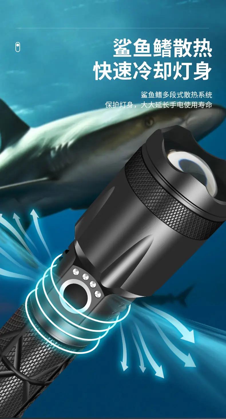 Ultra-Long-Range LED Flashlight with Type-C Charging β feature 6