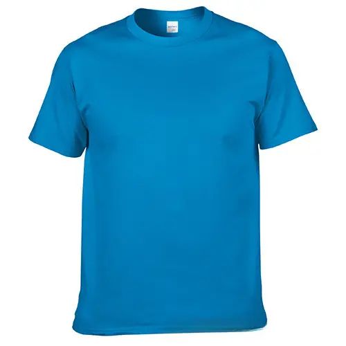 Men Pure Cotton Blue T-Shirt Regular Fit Short Sleeve