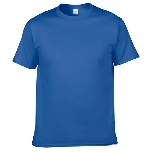 Men Pure Cotton Blue T-Shirt Regular Fit Short Sleeve