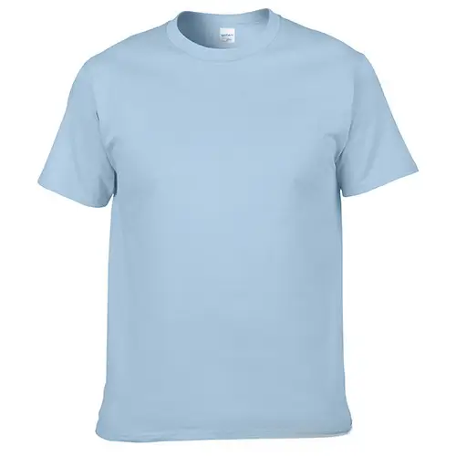 Men Pure Cotton Blue T-Shirt Regular Fit Short Sleeve