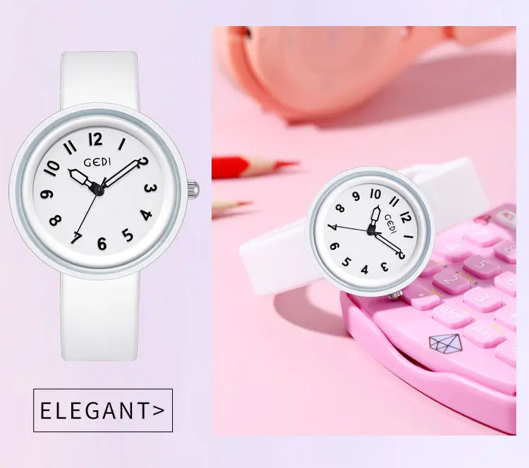 Candy Color Silicone Student Watch with Analog Dial — feature 13