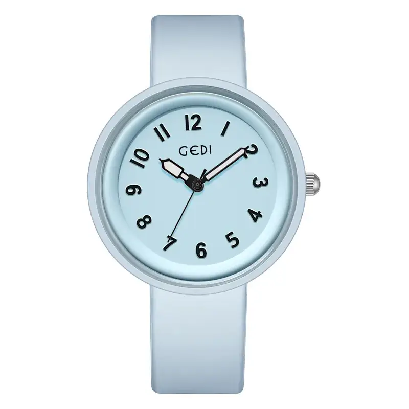Candy Color Silicone Student Watch with Analog Dial - Image 2