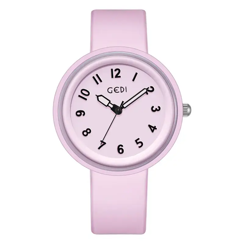 Candy Color Silicone Student Watch with Analog Dial - Image 5