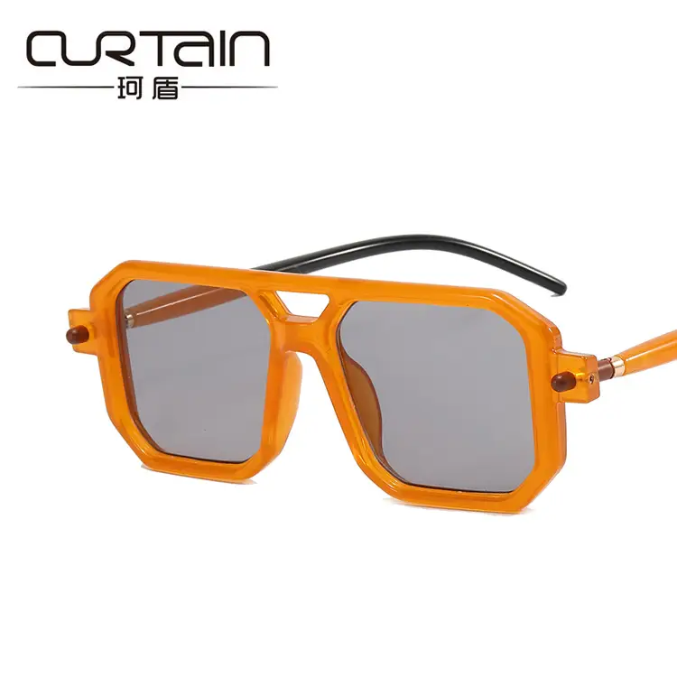 Square Eyeglasses with Black Frame Light Grey Lens