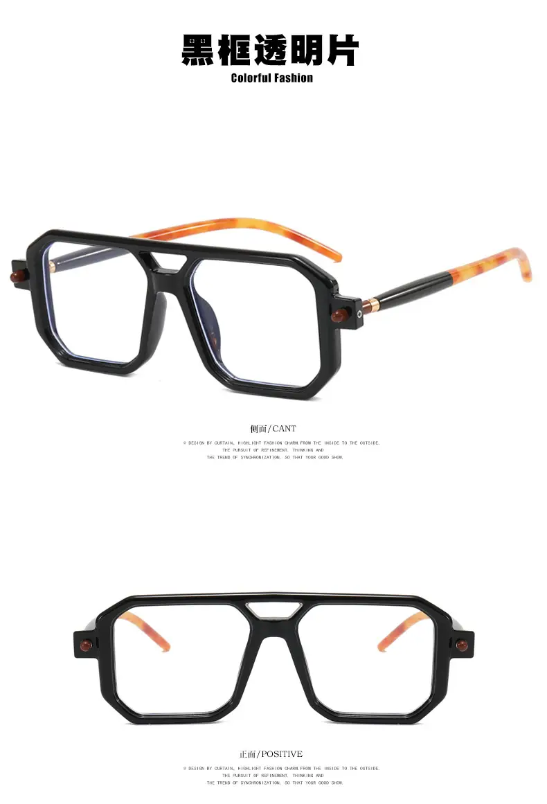 Square Eyeglasses with Black Frame Light Grey Lens — feature 15