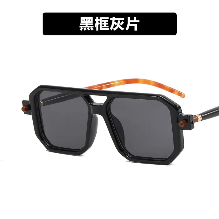 Square Eyeglasses with Black Frame Light Grey Lens