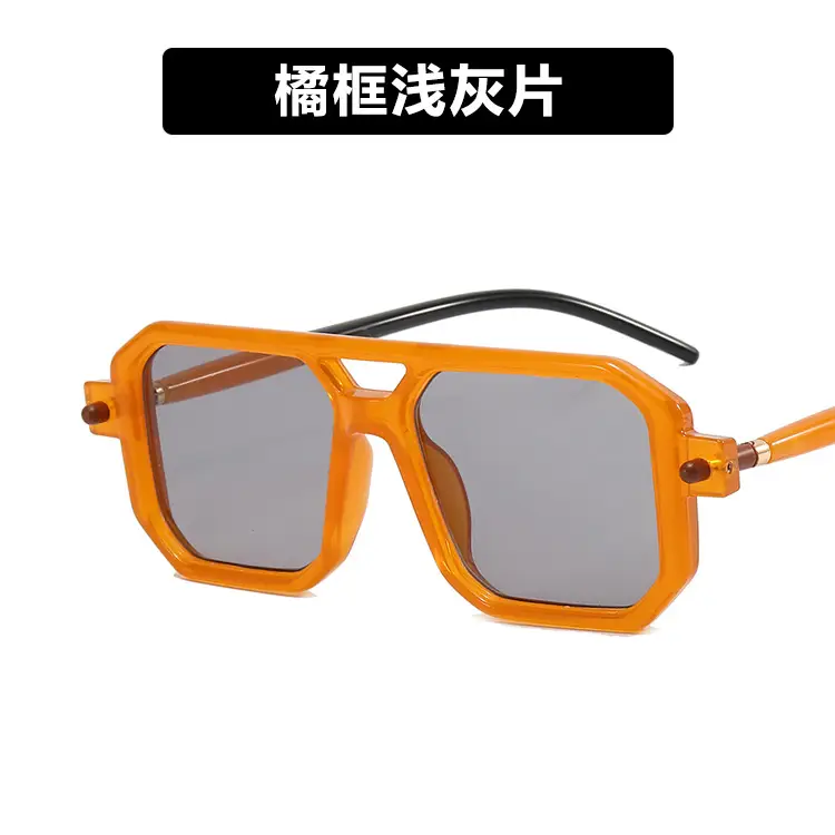 Square Eyeglasses with Black Frame Light Grey Lens