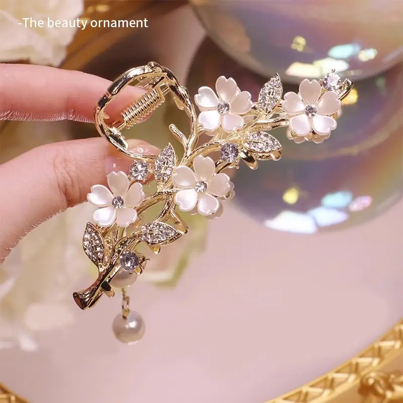 Pearl Tassel Flower Hairpin Clip for Women — feature 6