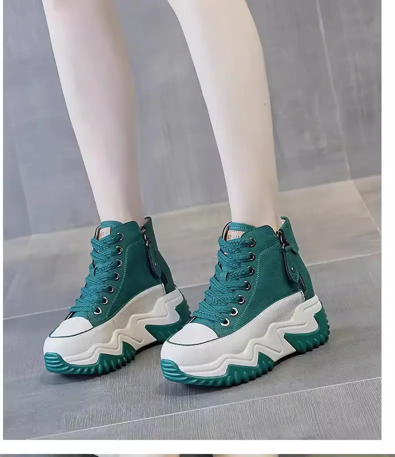 Popular Dad Shoes for Women 2025 Autumn and Winter New Niche High-Top Women's Shoes Thick-Soled Casual Versatile Sports Shoes — feature 11