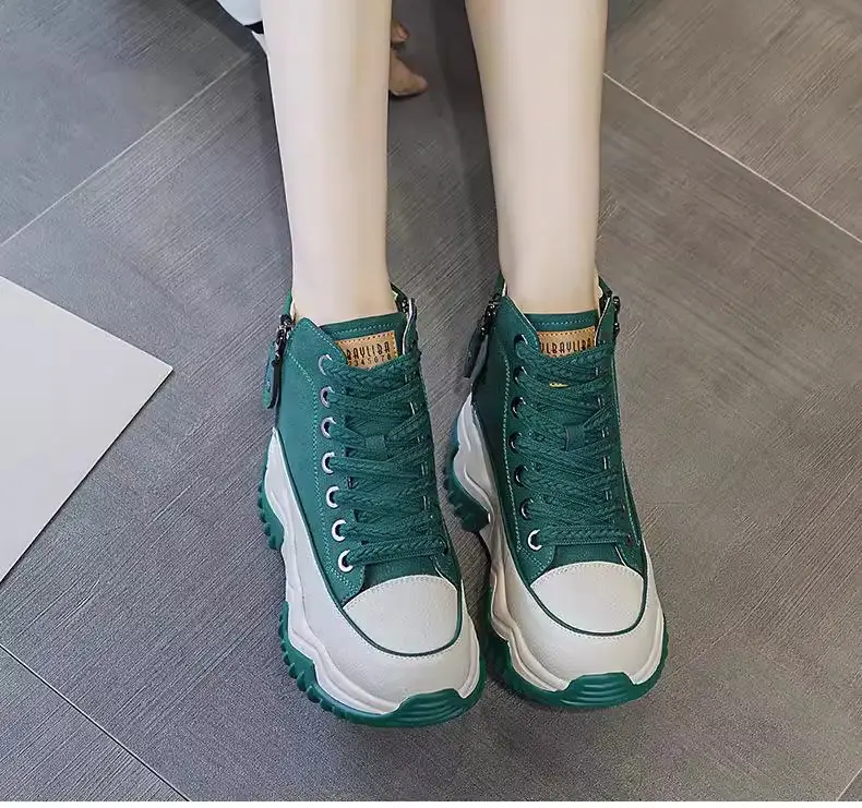Popular Dad Shoes for Women 2025 Autumn and Winter New Niche High-Top Women's Shoes Thick-Soled Casual Versatile Sports Shoes — feature 12