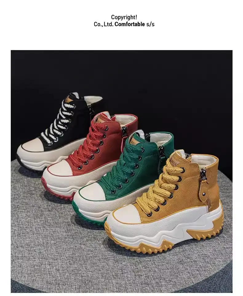 Popular Dad Shoes for Women 2025 Autumn and Winter New Niche High-Top Women's Shoes Thick-Soled Casual Versatile Sports Shoes — feature 13