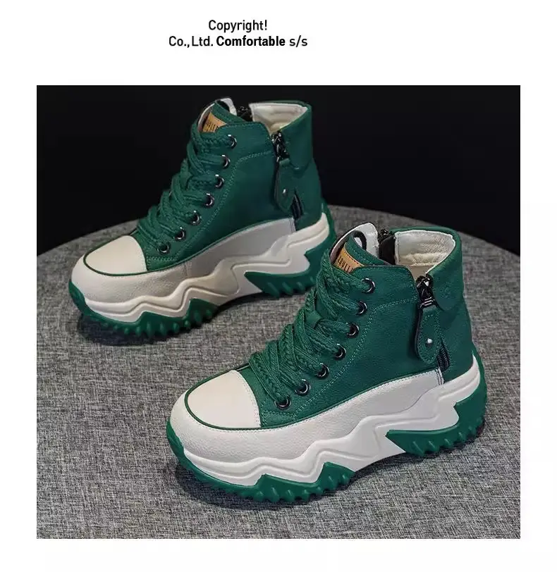Popular Dad Shoes for Women 2025 Autumn and Winter New Niche High-Top Women's Shoes Thick-Soled Casual Versatile Sports Shoes — feature 14